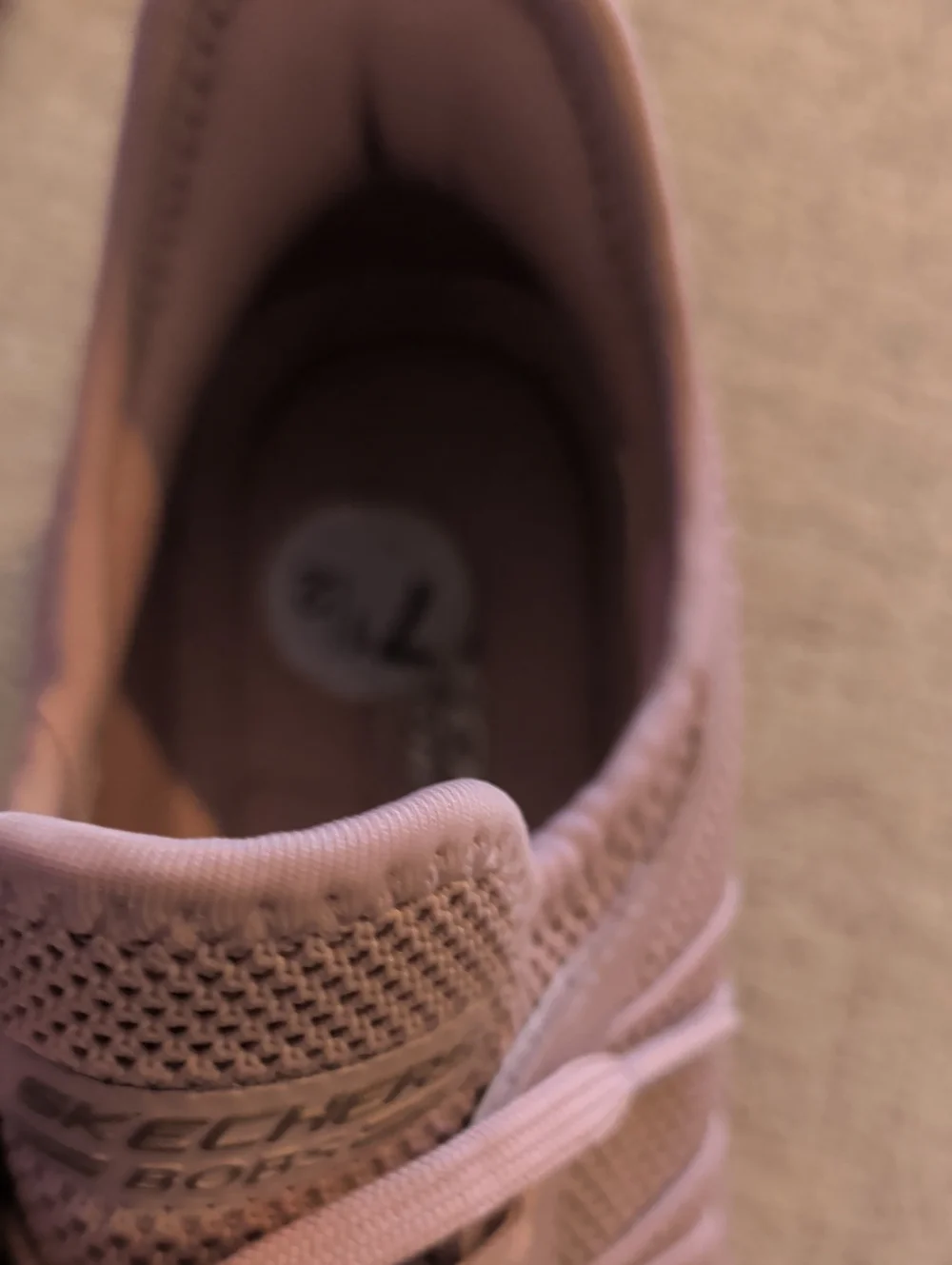 Skechers Bob's Women's Blush Pink Knit Lace-Up Sneakers